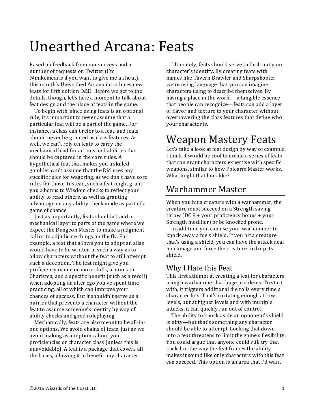 UA15 - Feats v1