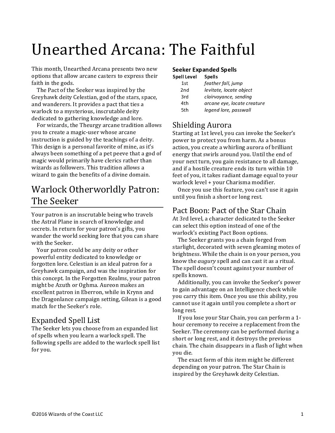 UA17 - The Faithful