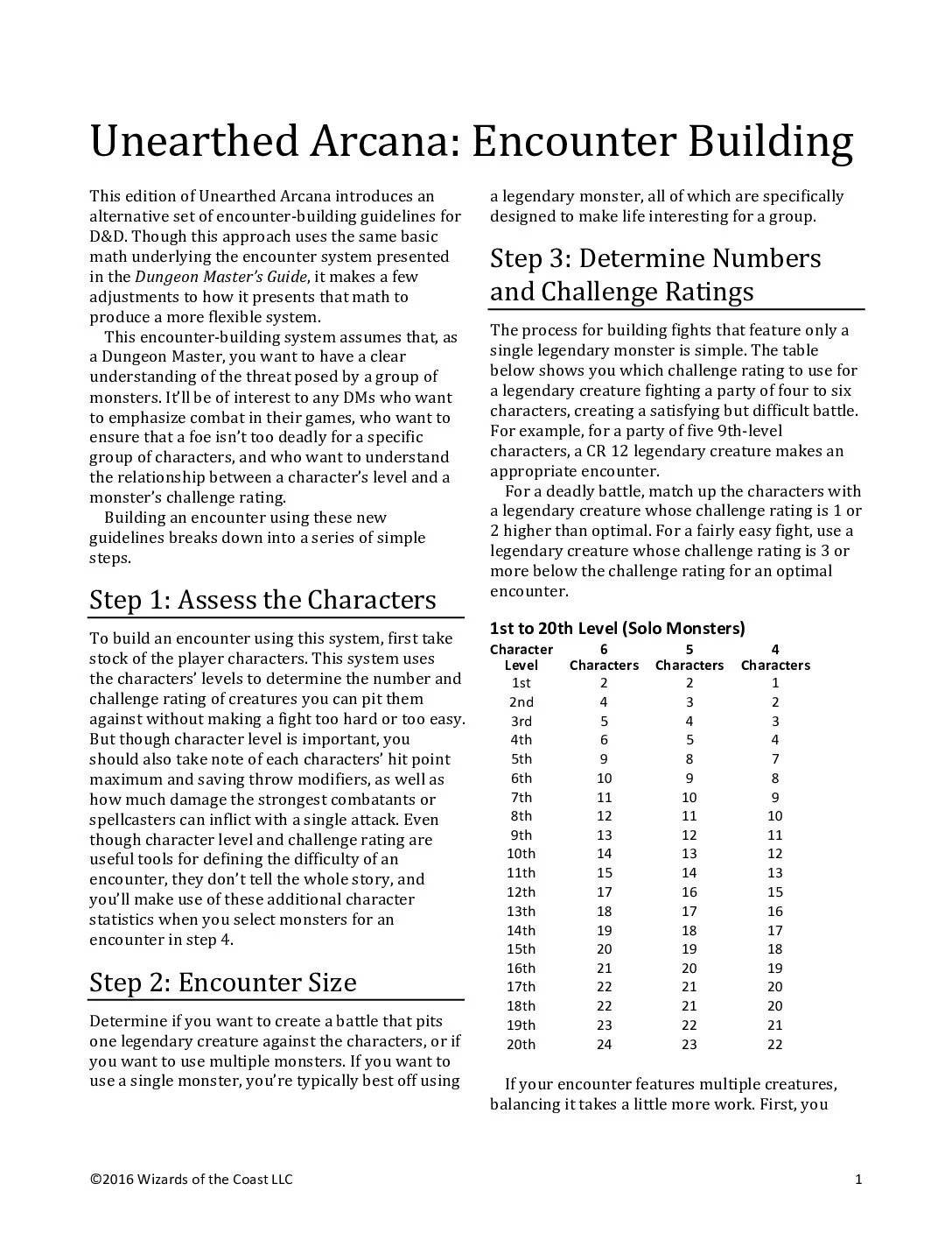 UA19 - Encounter Building