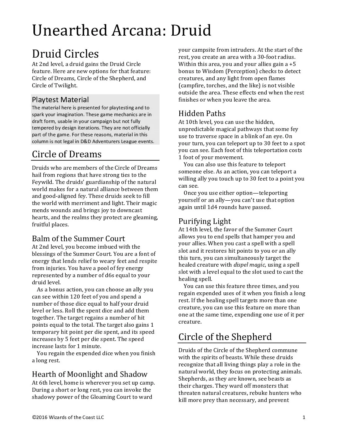 UA23 - Druid