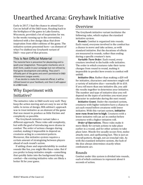 UA42 - Greyhawk Initiative