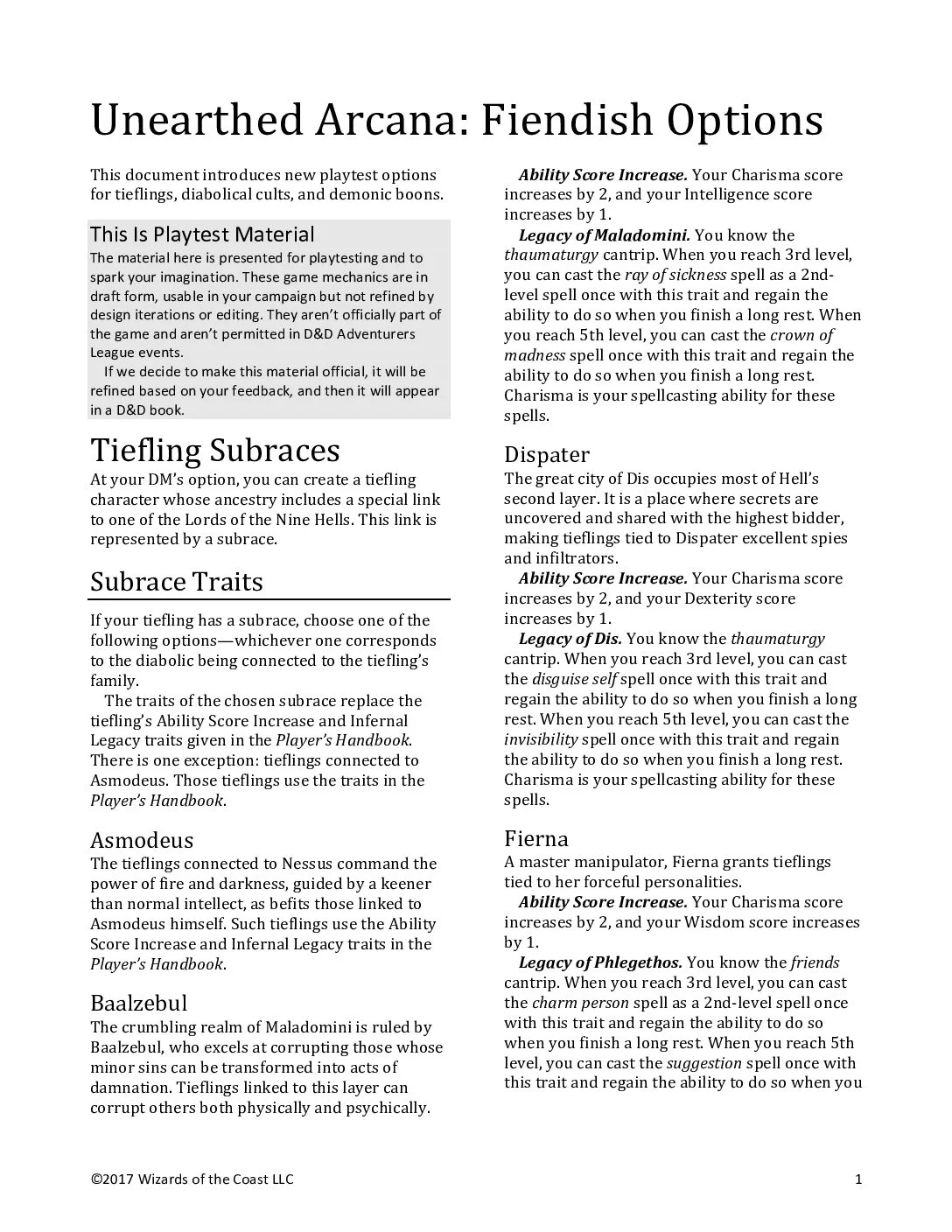 UA45 - Fiendish Options