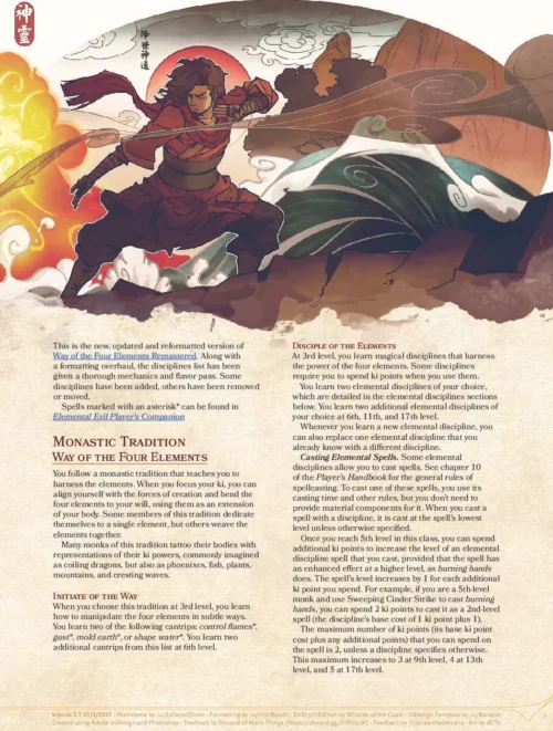 Way of the Four Elements Remastered